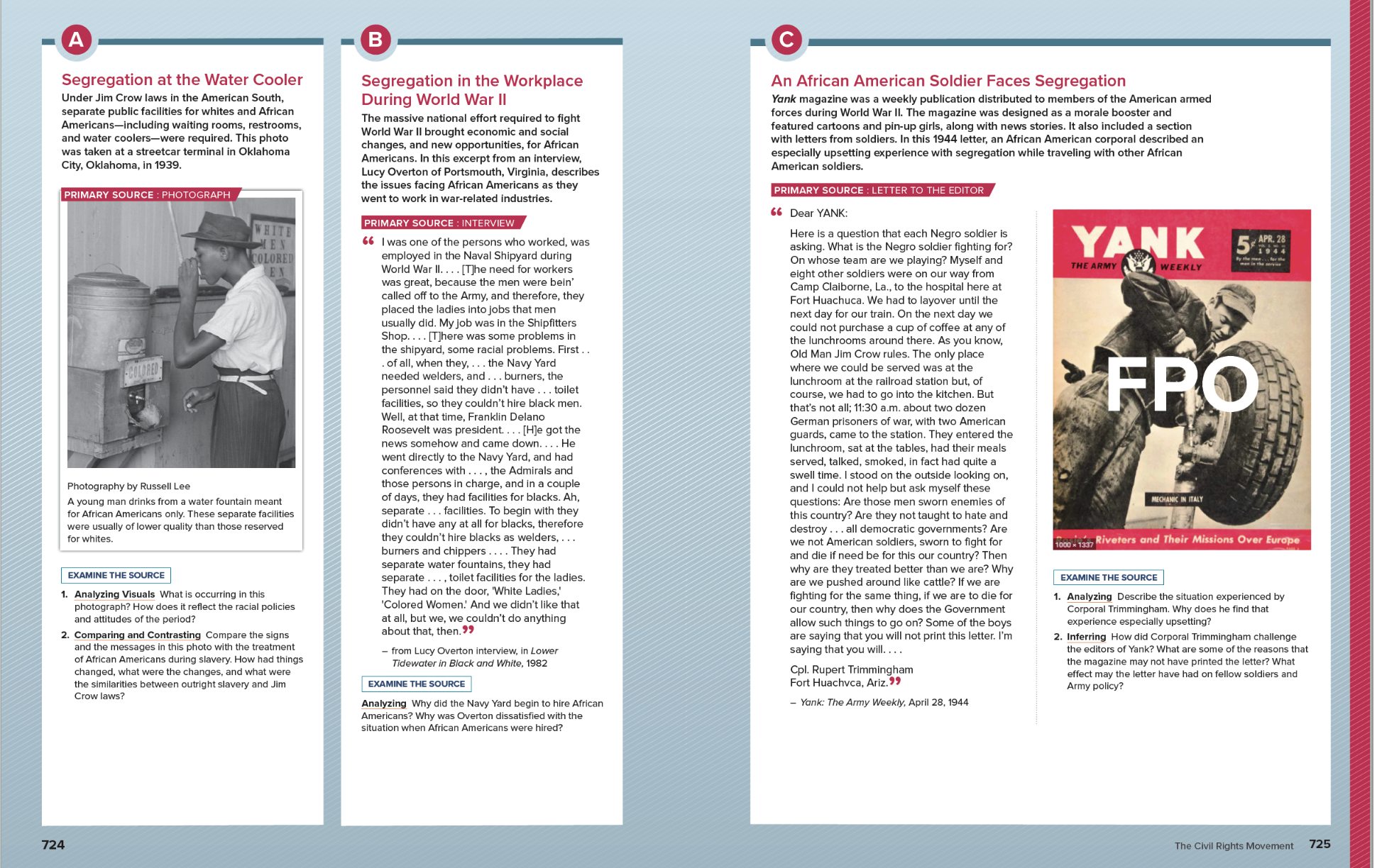 Primary Sources Print Spread from National Social Studies Program